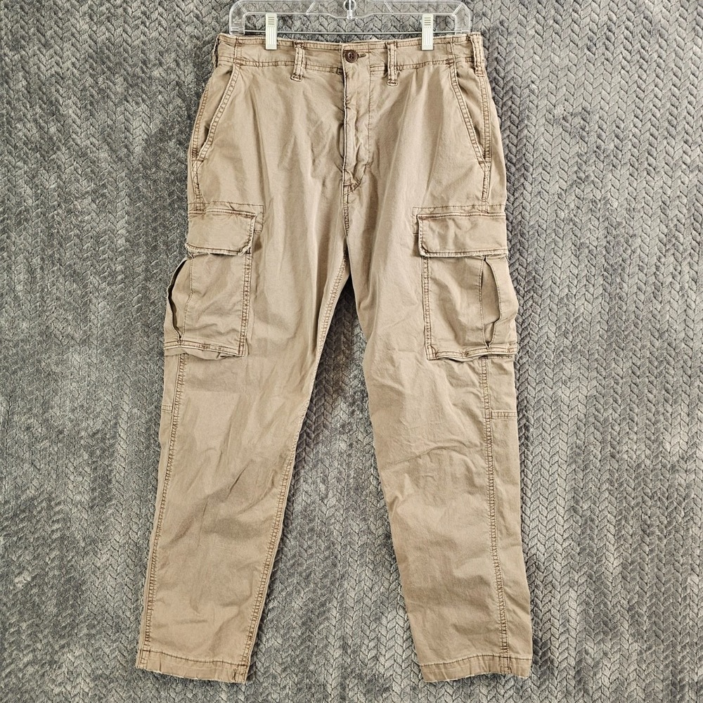 American Eagle Pants Mens 29x30 Beige Cargo Military‎ Paratrooper Flex Grunge